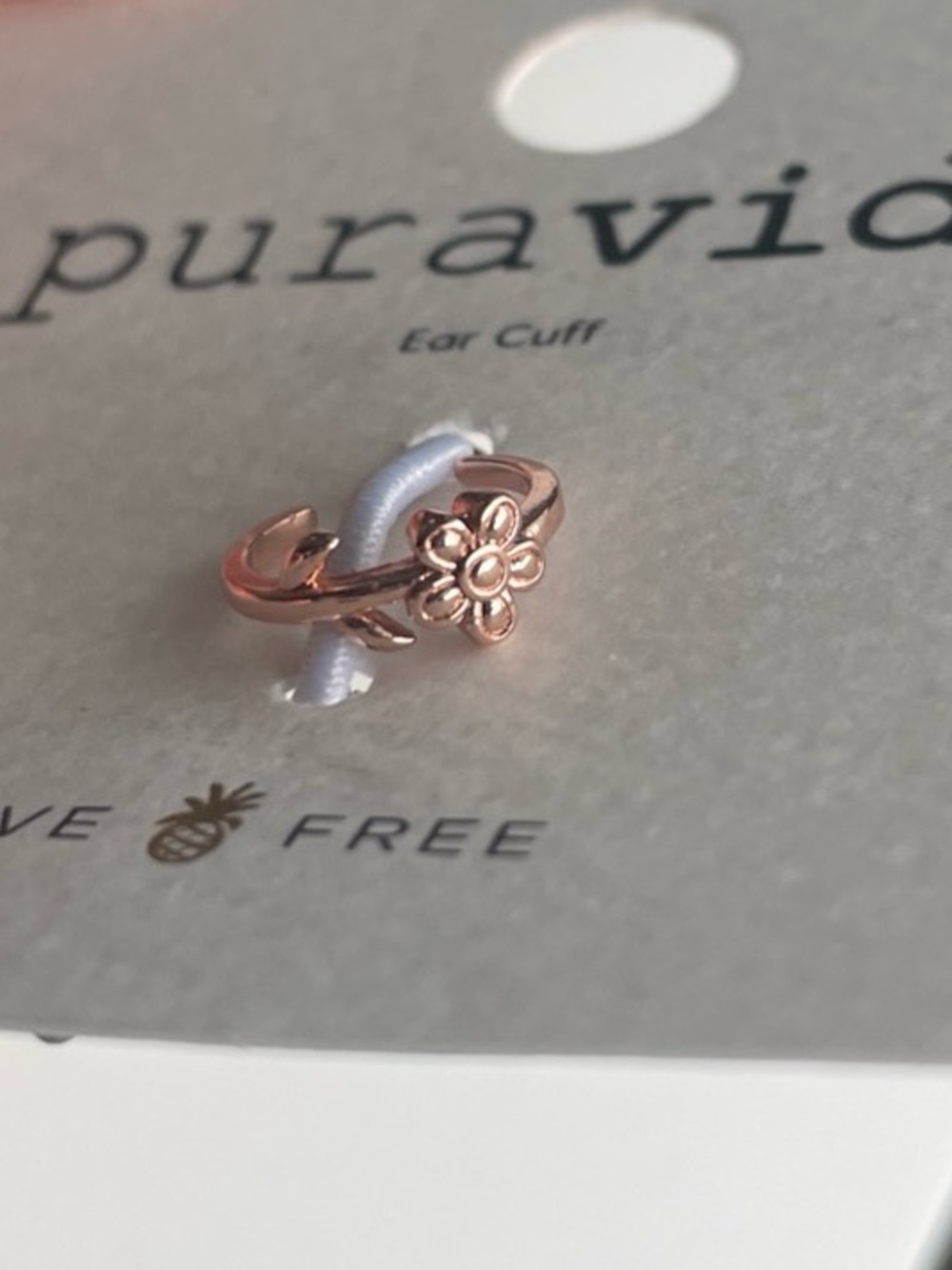 Pura Vida Rose Gold Floral Ear Cuff